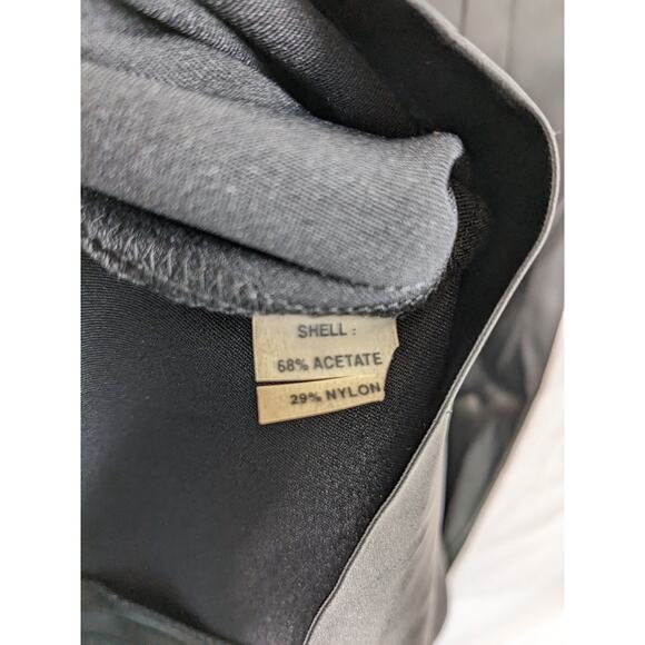 Calvin Klein Pleated XS Satin Dress Black Cocktail Mini Sleeveless Fitted Zipper - Picture 5 of 13